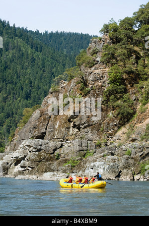 Group whitewater rafting Stock Photo