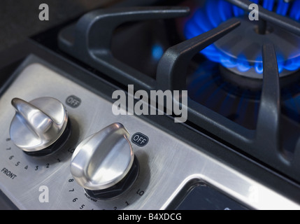 Close up of gas stove Stock Photo