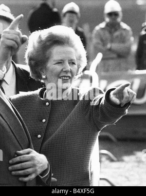 Margaret Thatcher at the foundation stone laying ceremony at St Peter s Basin Newcastle Quayside Stock Photo