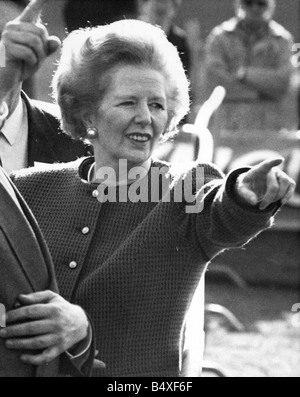 Margaret Thatcher at the foundation stone laying ceremony at St Peter s Basin Newcastle Quayside Stock Photo