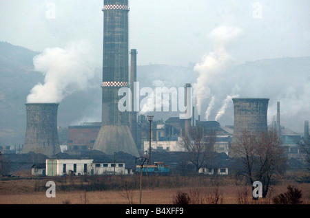Copsa Mica Romania November 2006 Copsa Mica Europe s most polluted place the Sometra smelting works Stock Photo