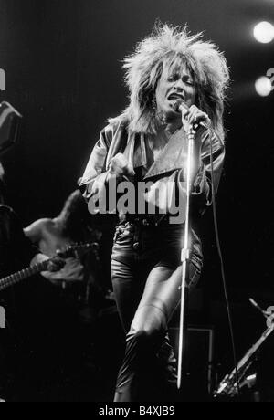 Tina Turner singer in concert 1985 Stock Photo