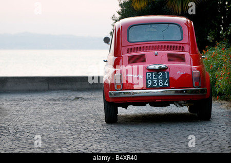 fiat 500 motor car at lake garda, italy Stock Photo