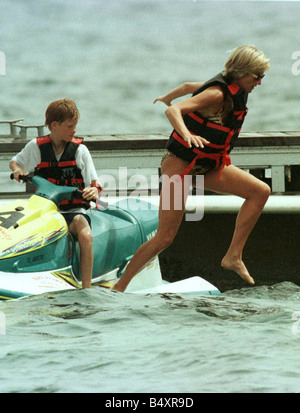 Princess Diana and Prince Harry on Holiday in St Tropez 1997 The Stock ...