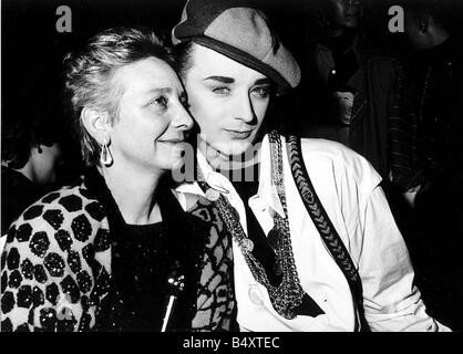 Boy George Lead singer of Pop Group Culture Club with his mother Stock Photo