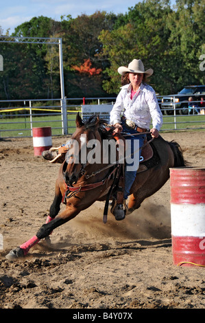 High School Boys and Girls Rodeo Competition Port Huron Michigan Stock Photo