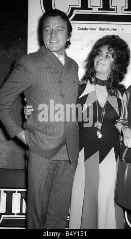 Elizabeth Taylor Oct 1970 and Richard Burton attend the Film City Festival at the Round House in camden town London Dame Elizabeth Taylor Collection Stock Photo