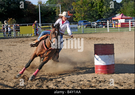 High School Boys and Girls Rodeo Competition Port Huron Michigan Stock Photo