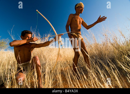 Bushmen, Andriesvale, Kalahari desert, North Cape, South Africa Stock Photo