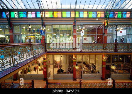 Traditional shirt maker and designer fashion shops in the Victorian shopping mall The Strand Arcade, Sydney, NSW, Australia. Stock Photo