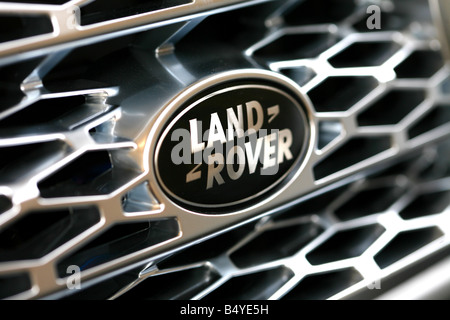 Front grill badge on a land rover Stock Photo