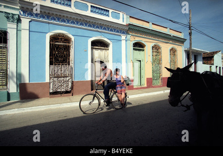 Street in the city of Trinidad on Cuba Stock Photo