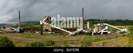 The disused workings of Cwm Colliery, Beddau in South Wales Stock Photo