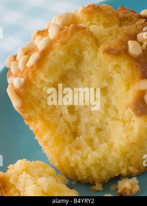 Large Lemon Meringue Muffin On A Plate Stock Photo