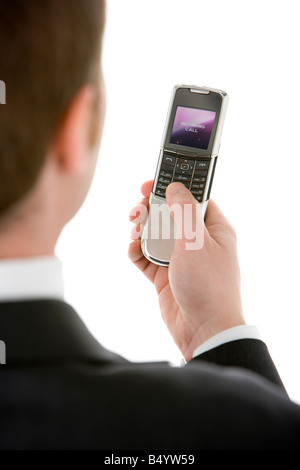 Businessman Text Messaging Stock Photo