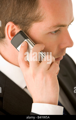 Businessman Talking On Mobile Phone Stock Photo