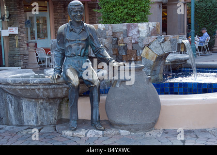 Salvatore Phillip 'Sonny' Bono was an American record producer, singer, actor, and politician Bronze statue Palm Springs CA Stock Photo