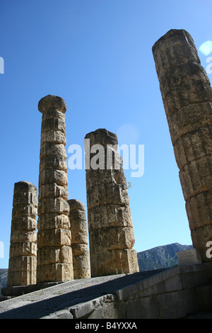 Temple of Apollo Delphi UNESCO World Heritage Site Greece Europe Stock Photo