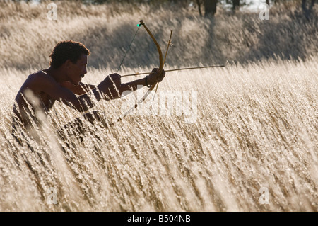 Bushmen, Andriesvale, Kalahari desert, North Cape, South Africa Stock Photo