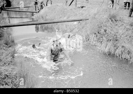 Dads Army ;Actor James Beck as Private Walker in the BBC TV series Dads Army seen filming on location in Thetford Norfolk.;The cast were filming an assault course scene.;72 4866;©DM Stock Photo