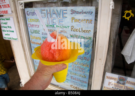 Aoki s Shave Ice Haleiwa Oahu Hawaii Stock Photo