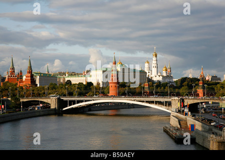 Sep 2008 - View Over the Kremlin and the Moskva river Moscow Russia Stock Photo