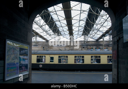 Vintage Railway Carriage at Carlisle Station, Carlisle, England Stock Photo