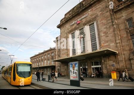 Sep 2008 - Central Train Station Mulhouse Alsace France Stock Photo