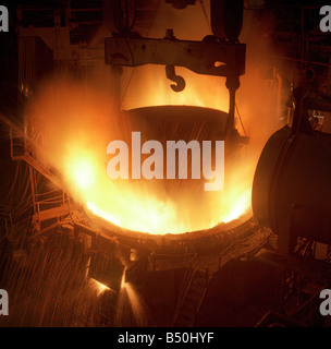 Melting Shop Furnace Charge Steel Industry South Yorkshire England UK Stock Photo