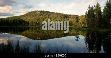 Hällsjön, a lake in Sweden. This is close to the Töfsingdalen National Park. Stock Photo