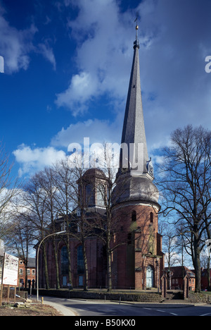 Rellingen, evangelisch-lutherische Rellinger Kirche, Außenansicht von Nord-Westen, Architekt Cay Dose Stock Photo