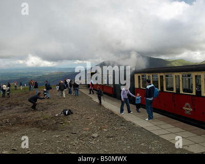 Snowdon Mountain Railway. Clogwyn Station Stock Photo