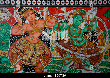 Indian Mural Painting Stock Photo