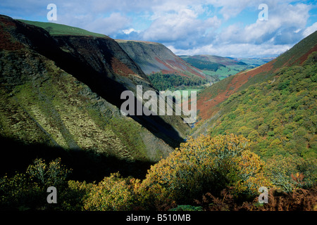 Afon Twymyn gorge Dylife Powys Mid Wales Stock Photo