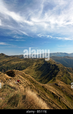 Views of the Cantal region from the Puy Mary, France Stock Photo