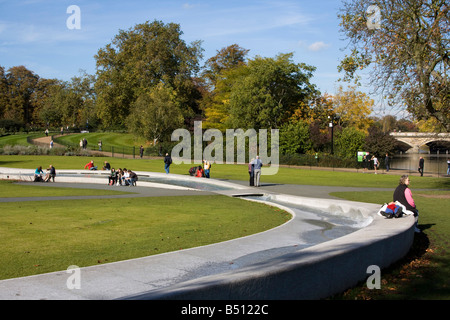 Diana princess of wales memorial fountain hyde park the royal park london england uk gb Stock Photo