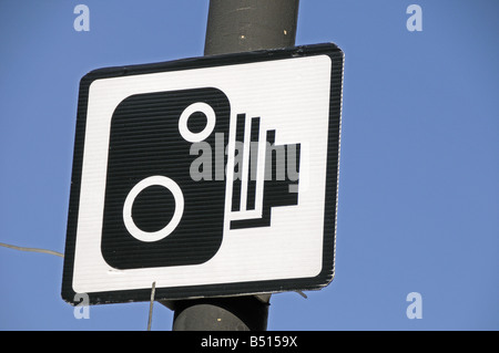 Road traffic camera sign Islington London England UK Stock Photo