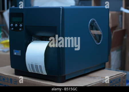 Barcode printer Stock Photo