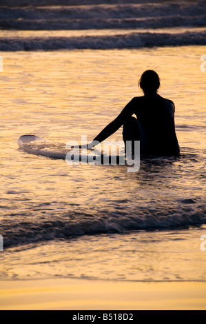 Surfer Porthcawl Mid Glamorgan South Wales Stock Photo