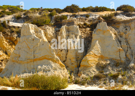 Sand cliffs at Medano del Asperillo, Costa de la Luz, Andalucia, Spain Stock Photo