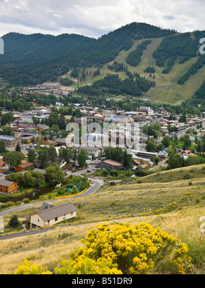 Aerial view of Jackson Hole,Wyoming,USA Stock Photo