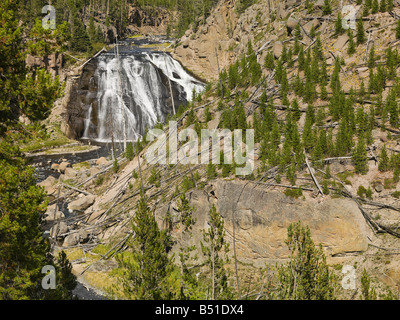 Gibbon Falls in Yellowstone National park Stock Photo