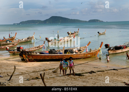 Sea Gypsies in Phuket Thailand Stock Photo