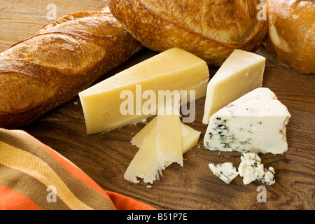 Bread and Cheese Stock Photo