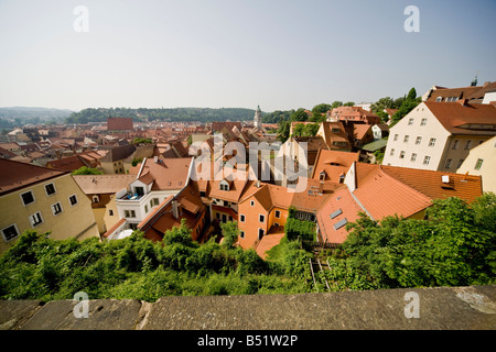 Overlooking the old town of Meissen in Germany Stock Photo