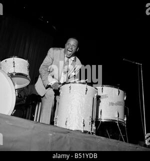 1950s Jazz performers Lionel Hampton band leader at the Royal Festival ...