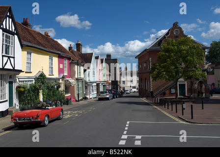 Market Hill, Woodbridge, Suffolk, UK. Stock Photo