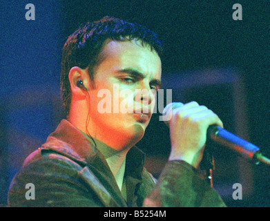 Ant aka Antony McPartlin of pop duo Ant and Dec singing on stage at the Glasgow Royal Concert Hall Stock Photo