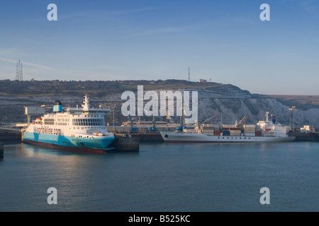Ferries in Dover Port Stock Photo
