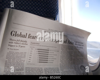 The Wall Street Journal s October 13th 2008 page on the financial crisis Stock Photo